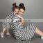 Fashion Mommy and me Dress Half Sleeve Striped Mommy and me Maxi Dress