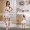 party dress factory Fashionable Organza White Wedding Cocktail Dress Bridesmaid Dress AS024