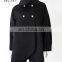 Custom-made anti-pilling black 100% Cashmere coat for women