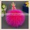 2016 Fashion Chinese Wholesale Hat Accessory Fluffy 12cm Genuine Fox Fur Pom Pom Keychain