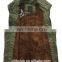 Custom label mens cotton vest with short fur lining winter waistcoat