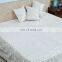 High Quality Super Soft Satin Cotton Handmade Design Jaipuri Bedsheet Pure White Bedding Set