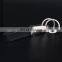 double ring leather keychain laser pointer keychain