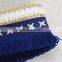 Good quality custom lace trim with gold chain fringe trim