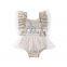 Girls Romper Puff Sleeve Bodysuit Rhinestone Bodysuit