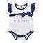 ins 2019 SUMMER fly sleeved girls romper newborn baby girl bow romper jumpsuit free ship