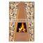 Custom size Corten Steel Outdoor fire pit and fireplace with wood lockers
