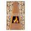 Custom size Corten Steel Outdoor fire pit and fireplace with wood lockers