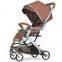 Portable Light weight Baby Stroller Export To Poland With PU leather handrail