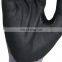 Gradeen construction labor working hand protective black nirtile coated oil resistant gloves printed with logo