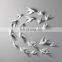 Set of 6 White Ceramic Sparrows Swallows Birds Wall Mounted  Hanging for Living room Garden Wall Sculptures Decor