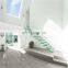 Fiberglass Straight staircase Tempered glass treads modern house staircase designs stairs