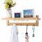 Wall-Mounted Coat Hook Bamboo Wooden Coat Rack and Hook