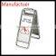 Small Stainless Steels Caution Wet floor stand sign_ Pedestal Signs Stand_Portable caution wet floor warning