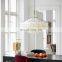 Hanging Lamp Hotel Living Room Steel Black Finish European Customizable Modern Glass Shell Pendant Light