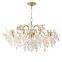 Gold Crystal Chandeliers Ceiling Lighting Modern Luxury Large Pendant Lamp For Home Dinner Room Hanging Fixture