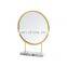 Home Decoration Stone Marble Base Stand Table Makeup Mirror Natural Cosmetic Mirror Desktop Mirror Customized Logo Acceptable