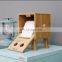 Luxury hotel tv shape tv shape decorative toilet roll paper  tissue holder with leg bamboo wooden storage box container