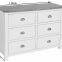 Aspen Dark Grey Oak 6 Drawer Long Chest