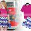 2015 OEM female Europe and the United States style t shirt with full print skirt leisure dress made in China