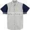 T Shirts Stripes Designs Contrast Sleeve Collared Mens Polo Shirt