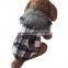Luxury Fur Collar Horn Buttons Pink Lattice Plaid Dog Coat with Extra Heavy Soft Wool Material fit for Autumn and Winter