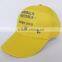 promotion yellow 5 panel wholesale cap polyester hat
