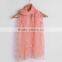 Fashionable Polka Dot Embroideried Nylon and Lace Combined Muslim Arab Scarf