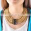 New design gold plated choker wholesale chunky statement necklace in china