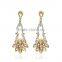 2016 New Vintage Style Dangling Chandelier Red Crystal Earrings Fashion Instyle