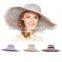 Newest design wide brim glance sombrero straw hat wholesale for lady