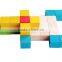 Colorful Wooden 2.5cm Cube Wooden Puzzle Building Blocks