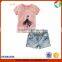 2016 new patterns of baby girls clothing set two pieces cotton tshirt and pants dresses high quality and low price kids clothing