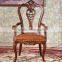 Dining Room European Vintage Genuine Leather Chair