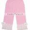 New design baby clothing Comfortable Baby girls Lace Pink ruffle pants