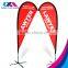 outdoor decoration feather fly teardrop banner flag with pole