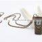 antique bronze color plated twist oval chain nickel lead & cadmium free Zinc Alloy Fashion Watch Necklace Pocket Watch
