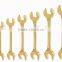 Nonsparking Double Open End Wrenches 9 Sets