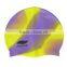 2015 color silkscreen printed ear protection silicone swimming cap