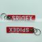 The cheap personalized custom woven label keyrings