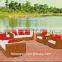 Europe style with china cheap aluminum rattan doublesofa set