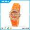 fashion high quality colorful silicon strap diamond quartz watch