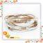 multiple strands leather bracelet custom made with gold tubes