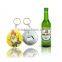 *round shape beer bottle opener keychain