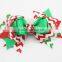 Lastest New Year Fashion X-mas Kids Boutique Hair Bow Baby Girl Christmas Decorative Bows With Clip