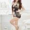 New Women Sexy Babydoll Lingerie Lace Dress Underwear Sleepwear G-string Black