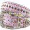 Pink rhinestone belts sale in western stores online