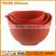 Food grade BPA free silicone mixing bowl set