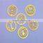 Exquisite hollow out round gold plated South Korea regional multifunction bookmark for promotion