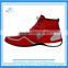 red latest design boxing shoe , Customized wresting shoe leather upper, OEM factory boxing shoe